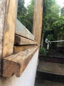 Vu du bois à nu lors du chantier